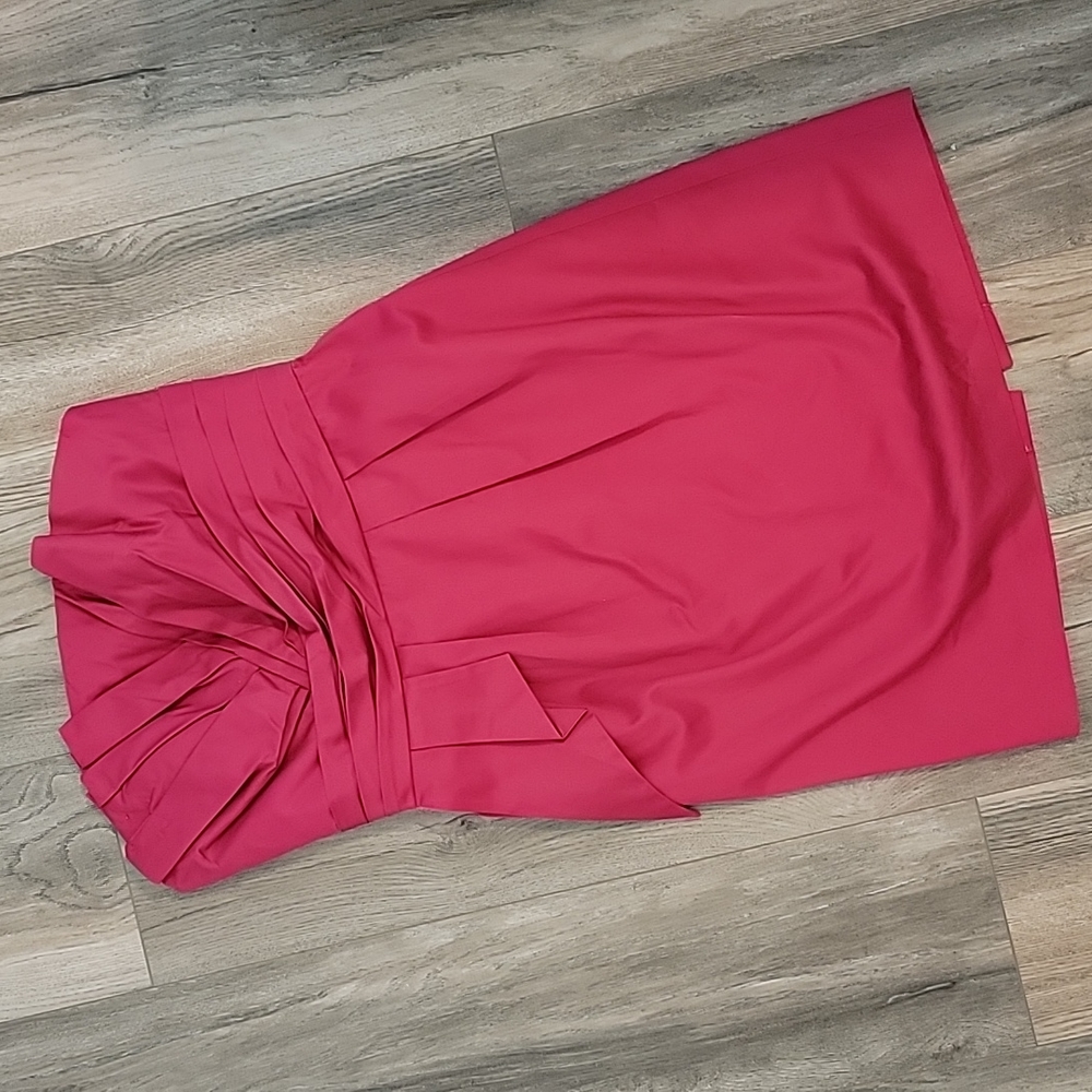 David's Bridal fuchsia dress